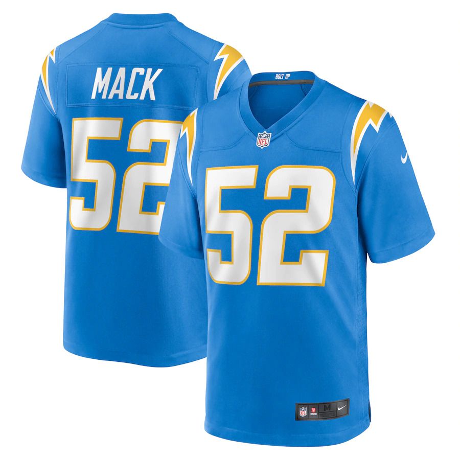 Men Los Angeles Chargers #52 Khalil Mack Nike Powder Blue Game NFL Jersey->cleveland browns->NFL Jersey